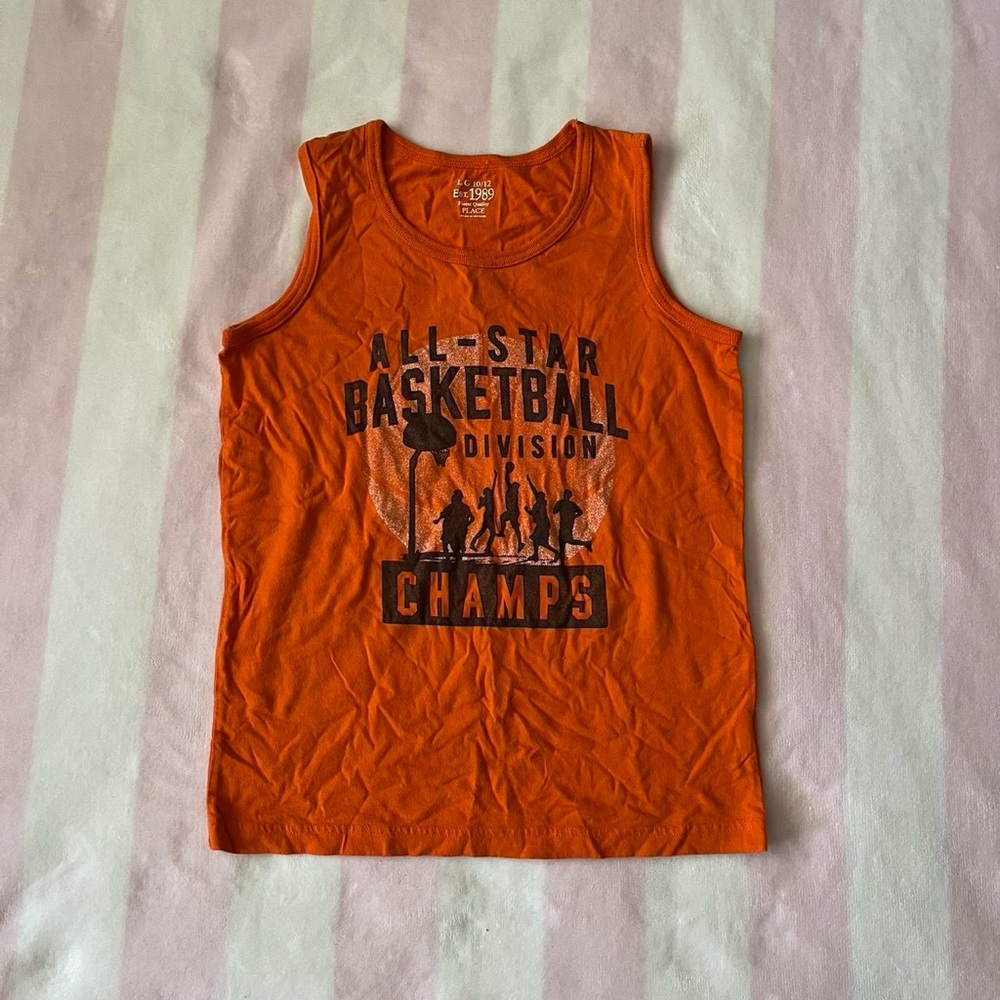 Orange All-Star Basketball Tank Top.